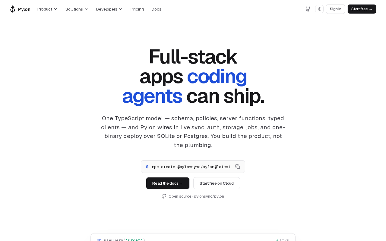 Pylon Sync: An In-Depth Look at the Full-Stack Realtime Framework Built for AI Agents