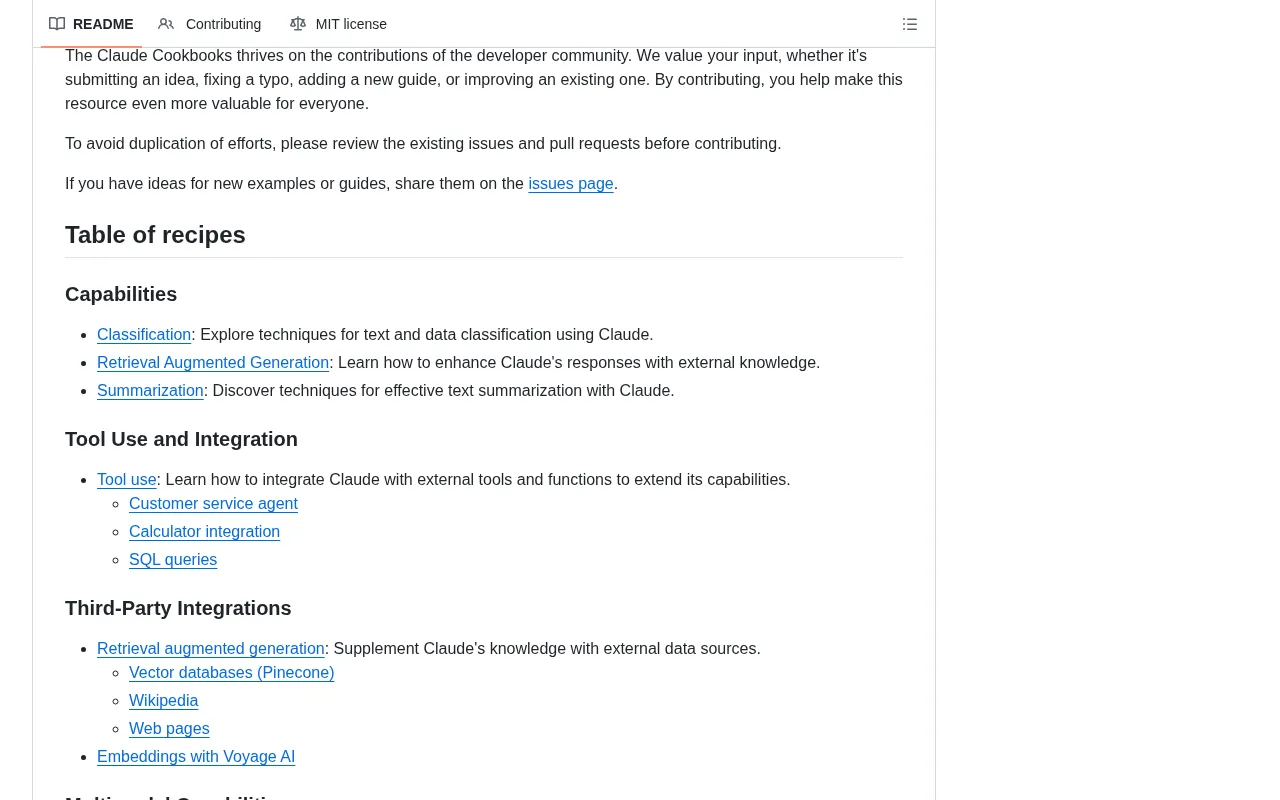 github source: anthropics/claude-cookbooks: A collection of notebooks/recipes showcasing some fun and effective way