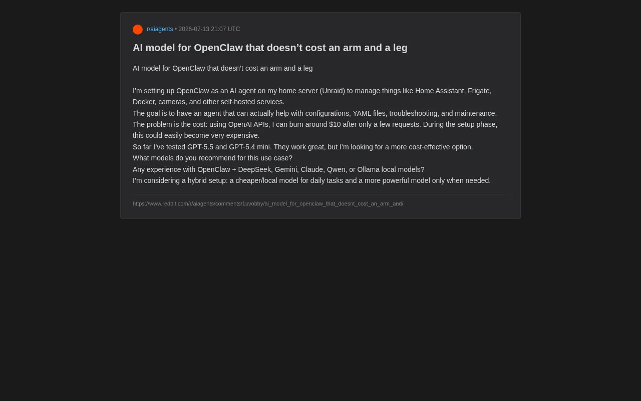 AI Agent Home Server Selection Guide: Low-Cost OpenClaw Deployment in Practice