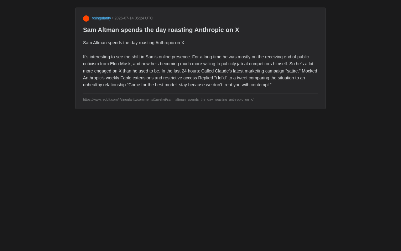 Altman公开炮轰Anthropic:OpenAI与Claude的舆论战内幕