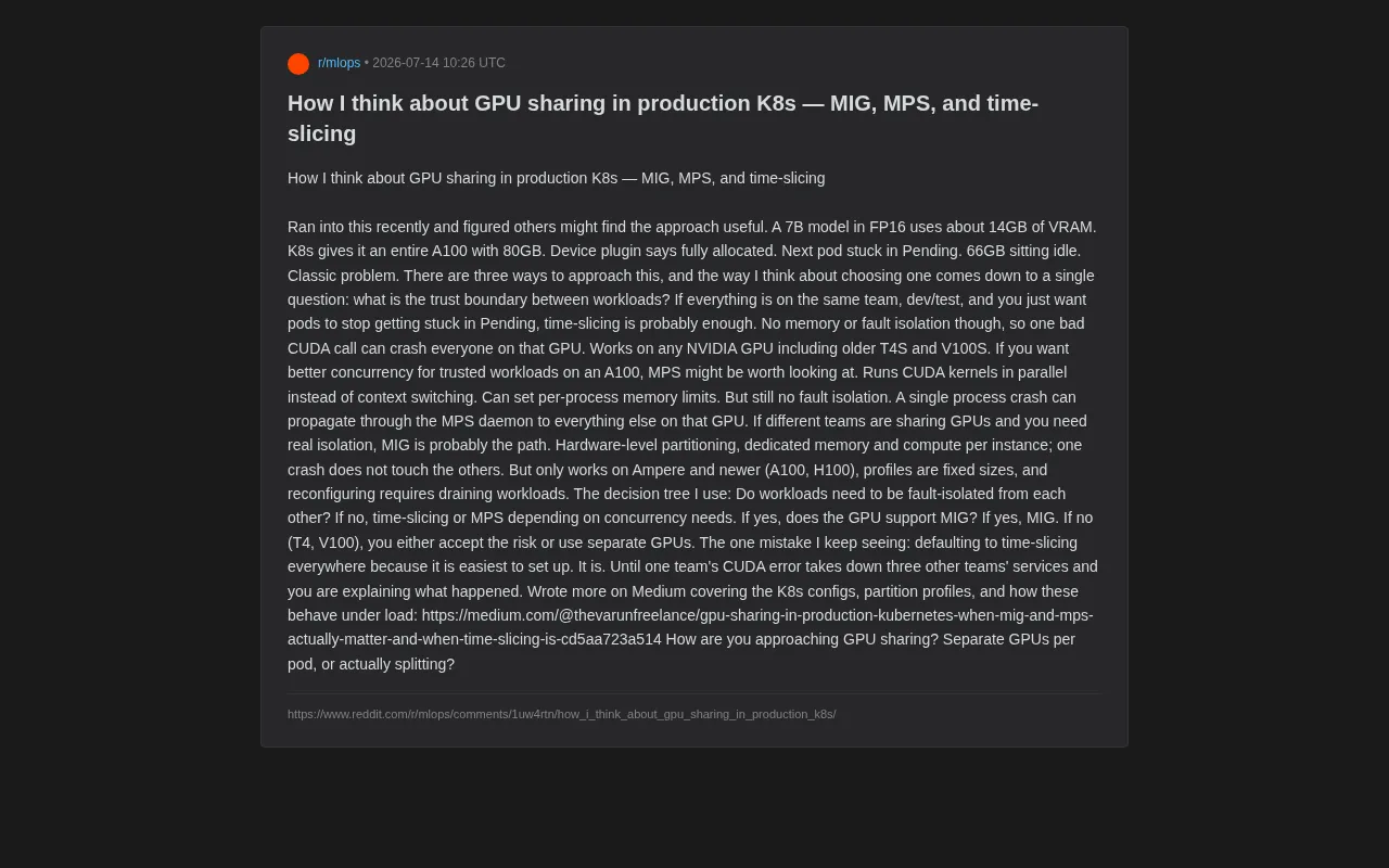 GPU Sharing in Kubernetes Production: A Deep Dive into MIG, MPS, and Time-Slicing
