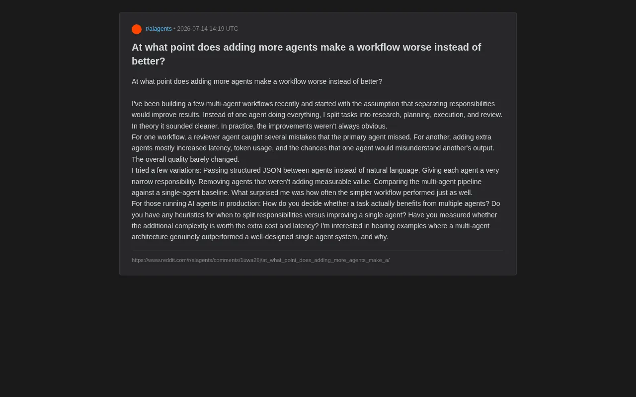 When Does Multi-Agent Architecture Slow Down Your Workflow? A Single vs. Multi-Agent Comparison