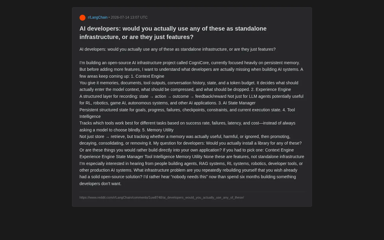 AI Infrastructure or App Feature? The Architecture Debate Sparked by CogniCore