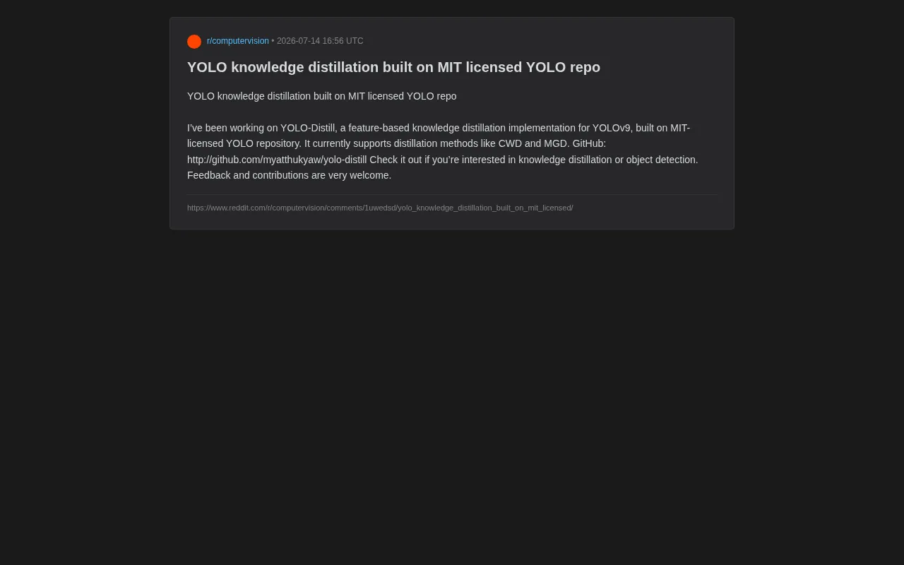 YOLO-Distill: A YOLOv9 Knowledge Distillation Toolkit Under MIT License for Free Commercial Use
