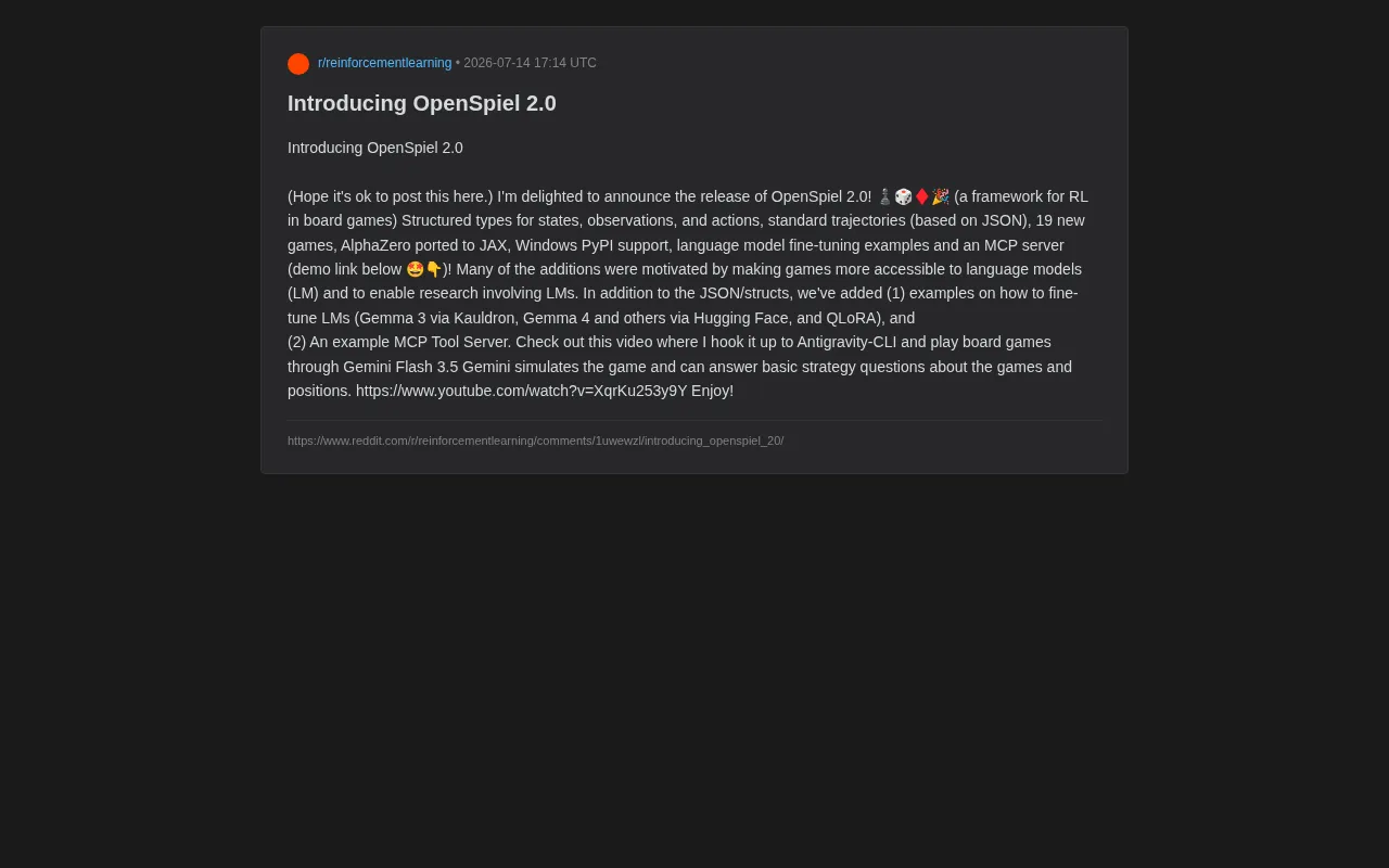 OpenSpiel 2.0 Released: Reinforcement Learning Framework Fully Embraces Large Language Models