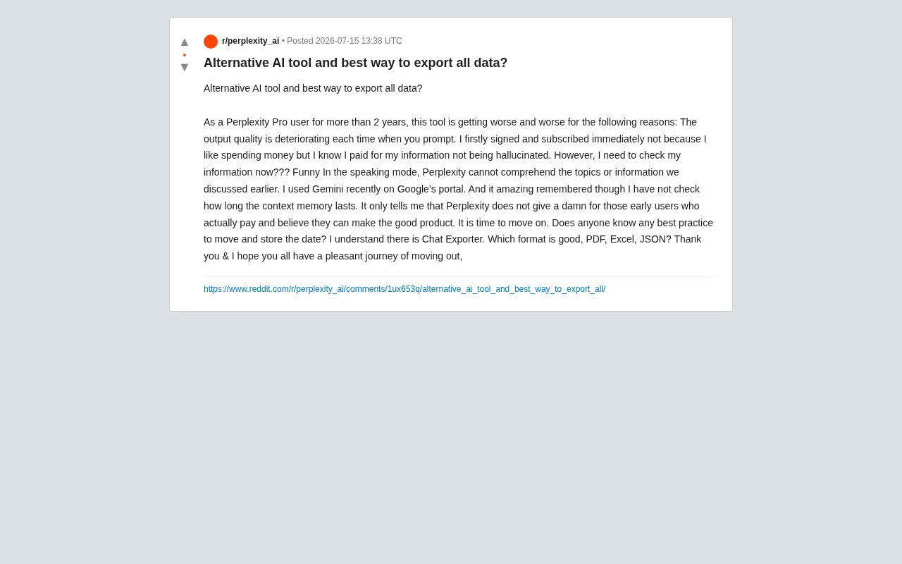 Leaving Perplexity Pro After Two Years: How to Export Your Data and Find the Right Alternative