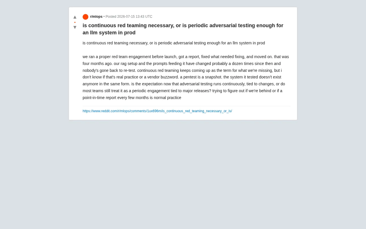 LLM Red Teaming: One-Time Snapshot or Continuous Adversarial Testing? A Complete Guide