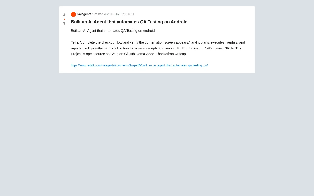 6-Day Open Source AI Agent: Natural Language-Driven Android Automation Testing