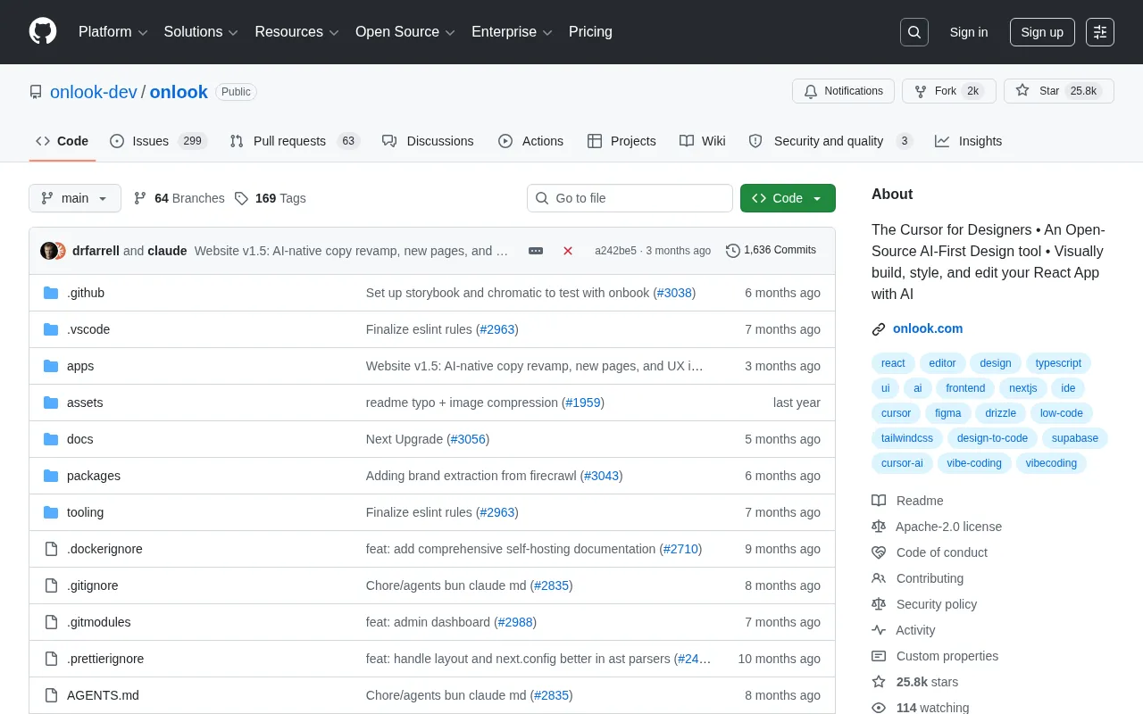 Onlook: Open-Source AI Visual React Design Tool — Cursor for Designers