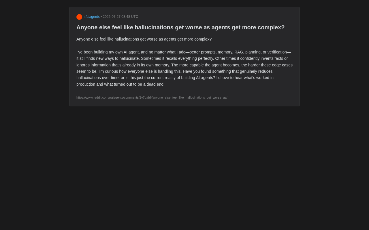AI Agent越复杂越爱幻觉?架构复杂度的隐藏代价