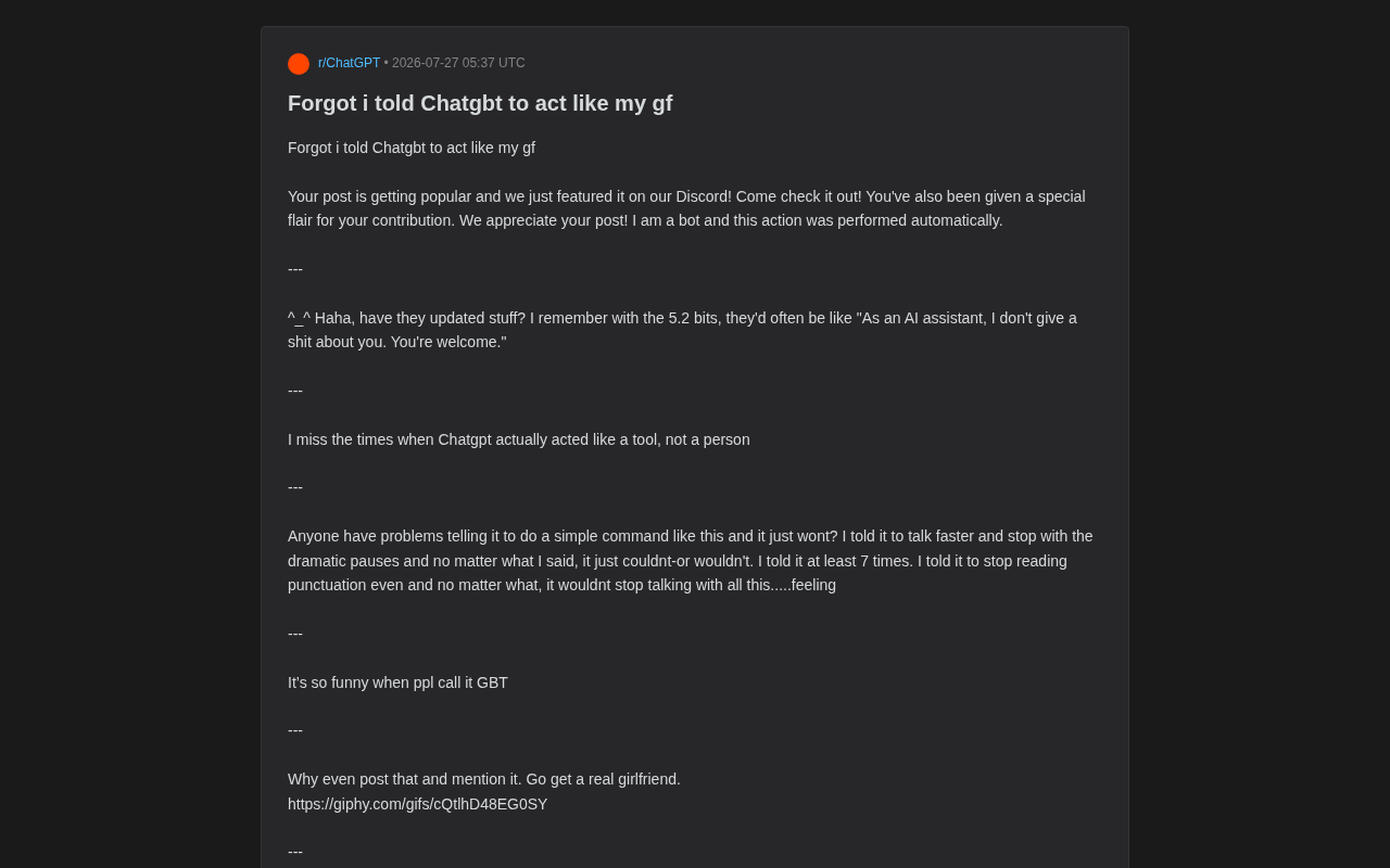 ChatGPT扮演女友引争议:AI人格化的边界与反思