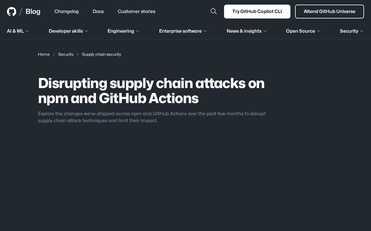 GitHub供应链安全升级:npm与Actions防御机制深度解析