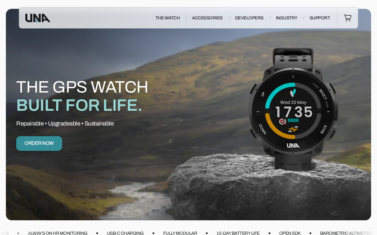 Una Watch:可维修开源智能手表,USB-C充电挑战Garmin