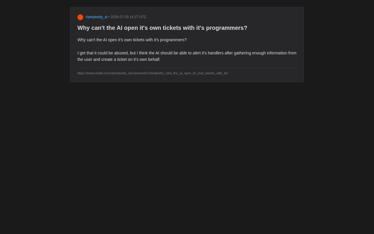 AI能否自己给程序员提工单?从Reddit热议看AI反馈闭环的未来