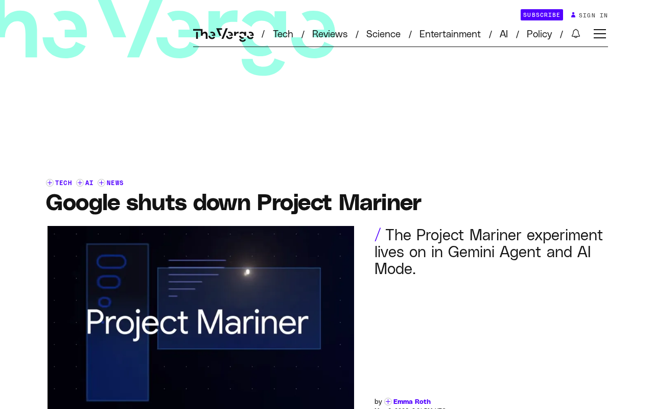 Google关闭Project Mariner:AI网页代理为何走向终结?