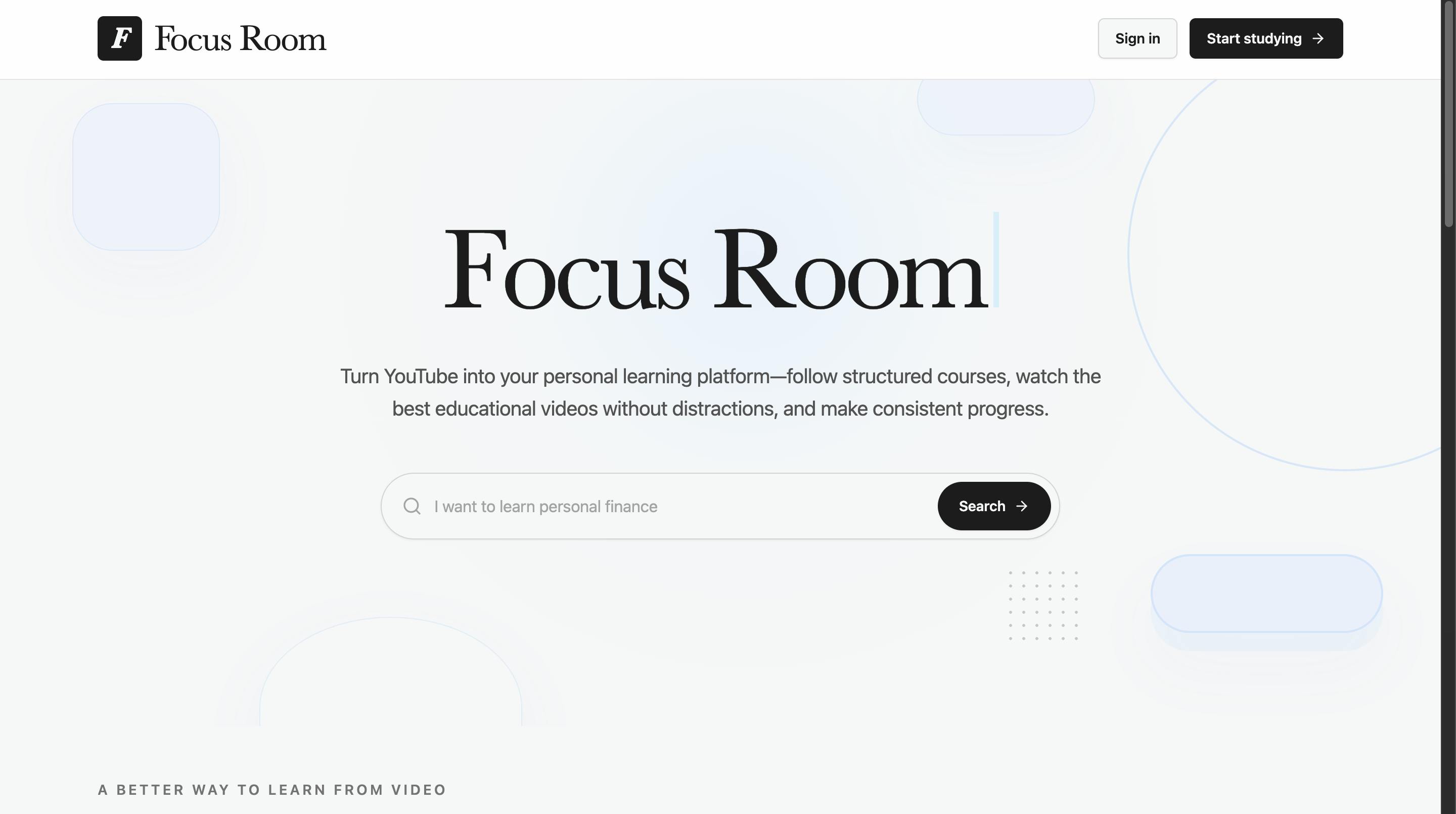 Focus Room:将YouTube视频转化为结构化在线课程的专注学习工具