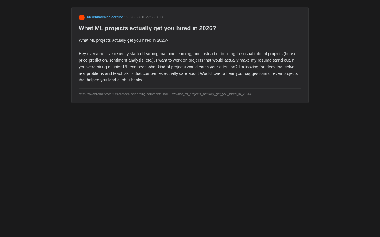 哪些ML项目才能真正帮你拿到offer?