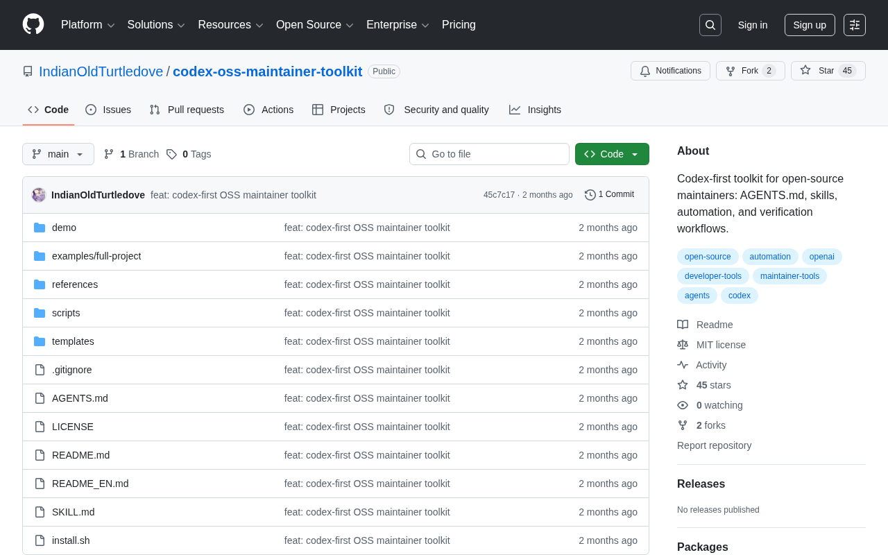 Codex OSS维护者工具包:AI驱动的开源项目自动化方案