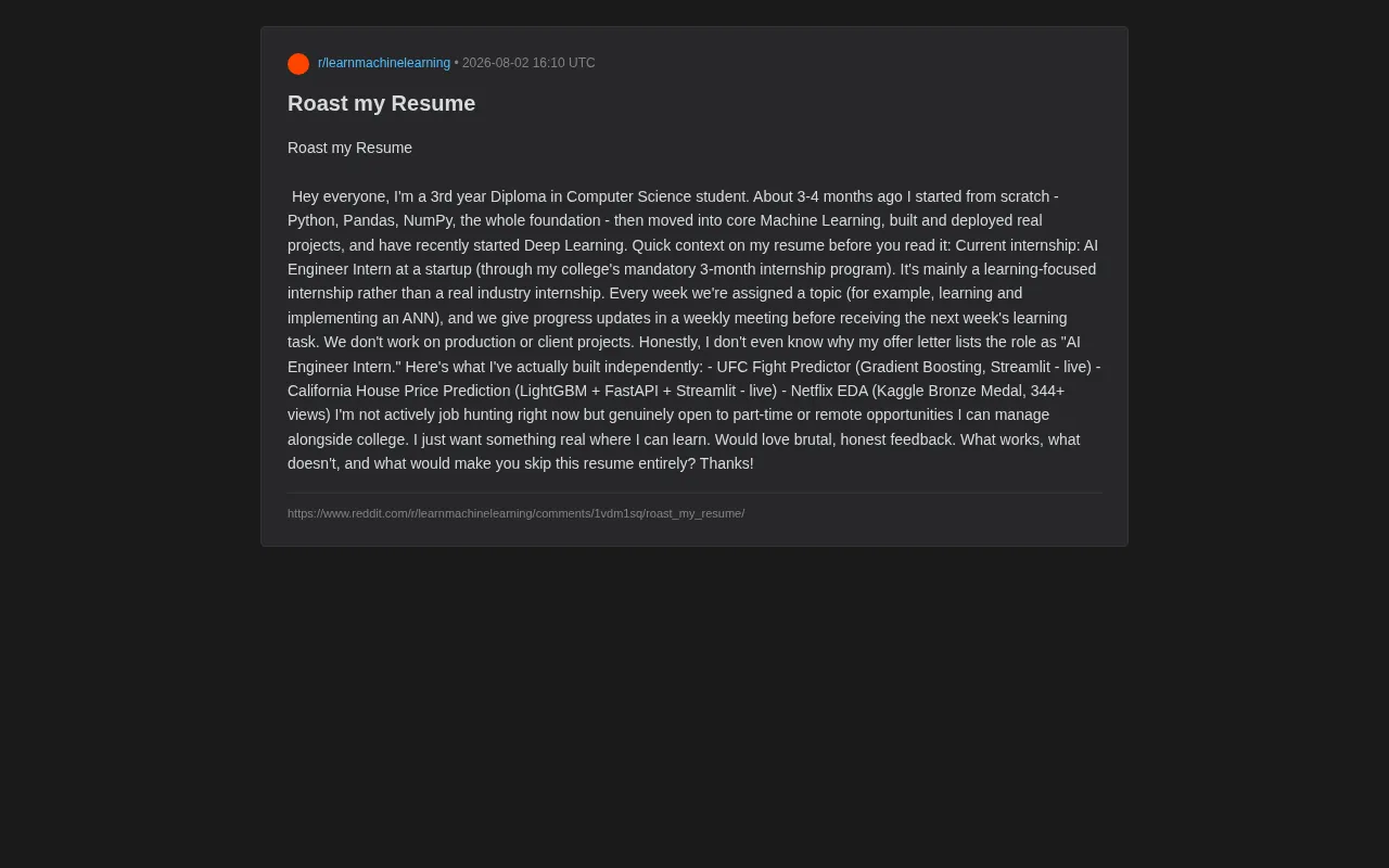 From Zero to AI Engineer: A Real Growth Path from a Student's Resume