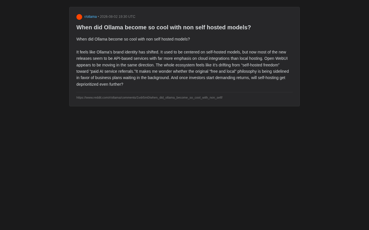 Ollama从本地部署转向云端服务?社区争议与开源商业化困境