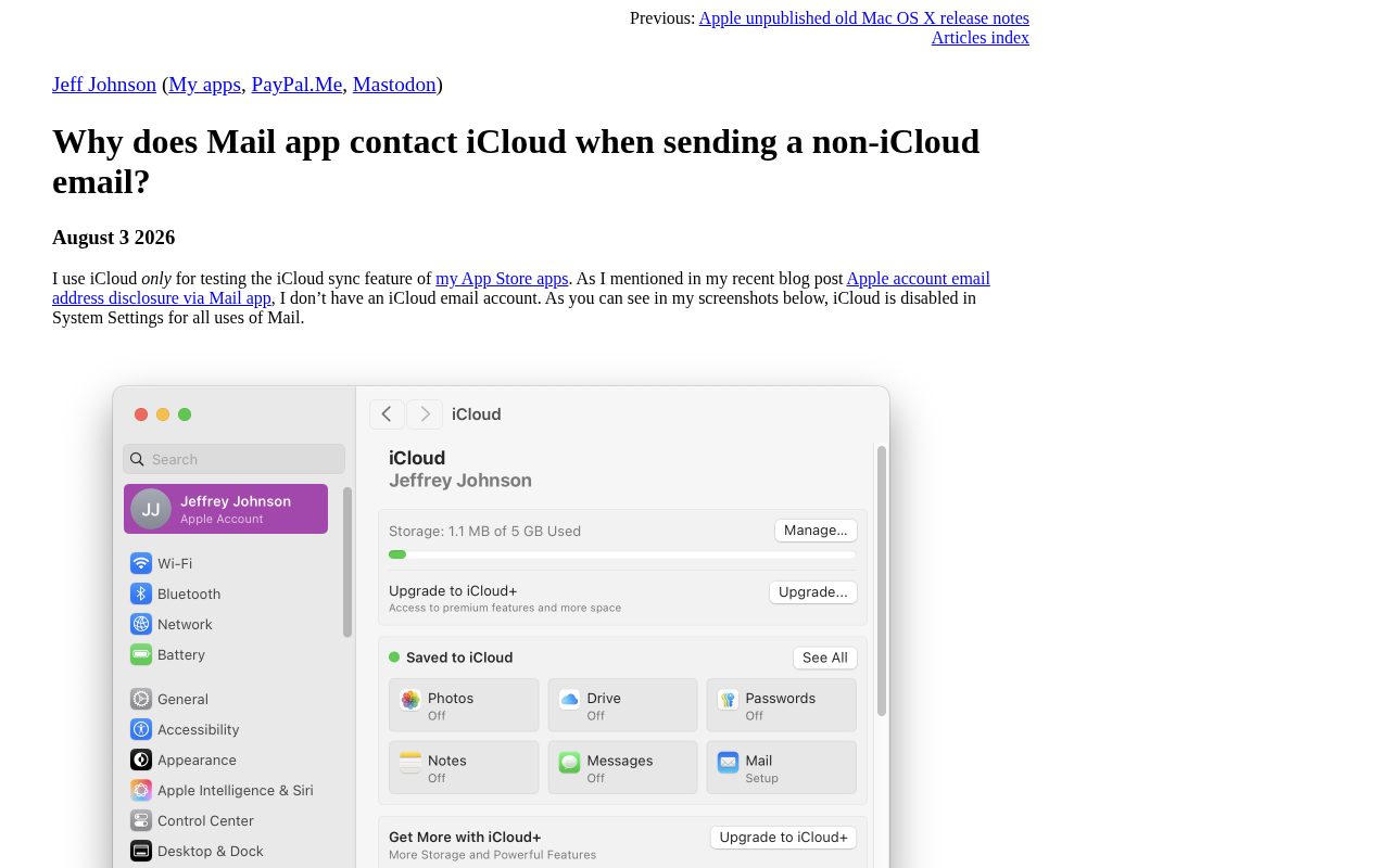 苹果Mail发送非iCloud邮件时为何连接iCloud服务器?原因解析
