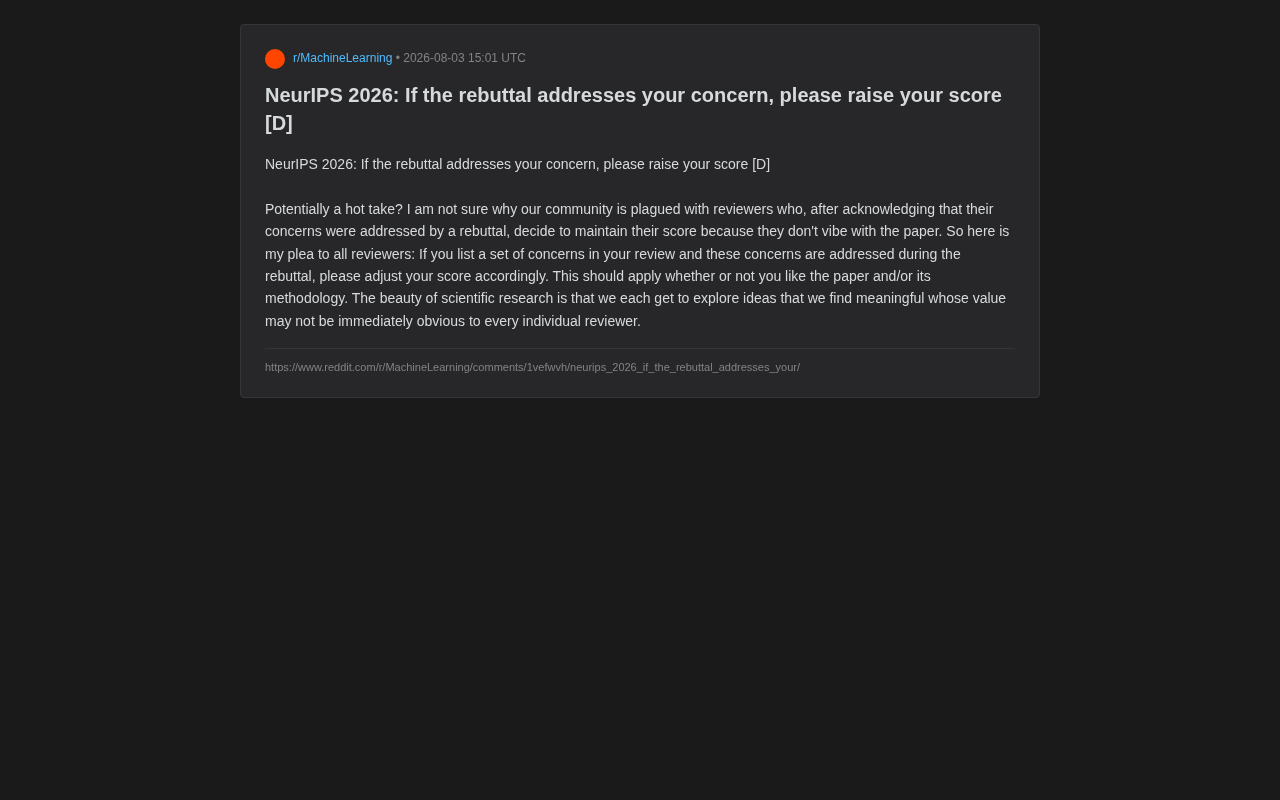 NeurIPS评审困局:Rebuttal解决了问题,审稿人为何拒绝涨分?