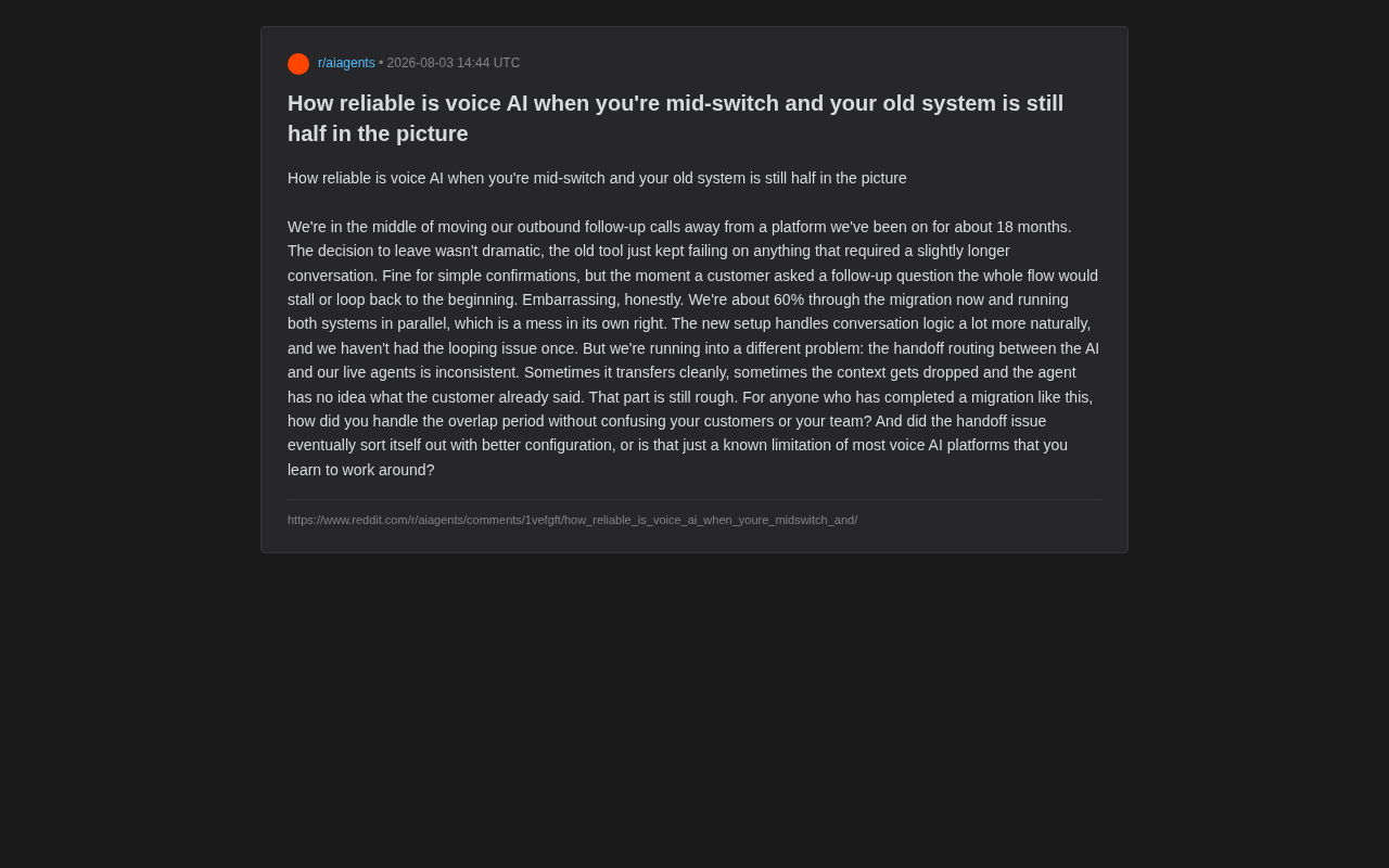 语音AI迁移避坑指南:并行运行期的转接失败与解决方案