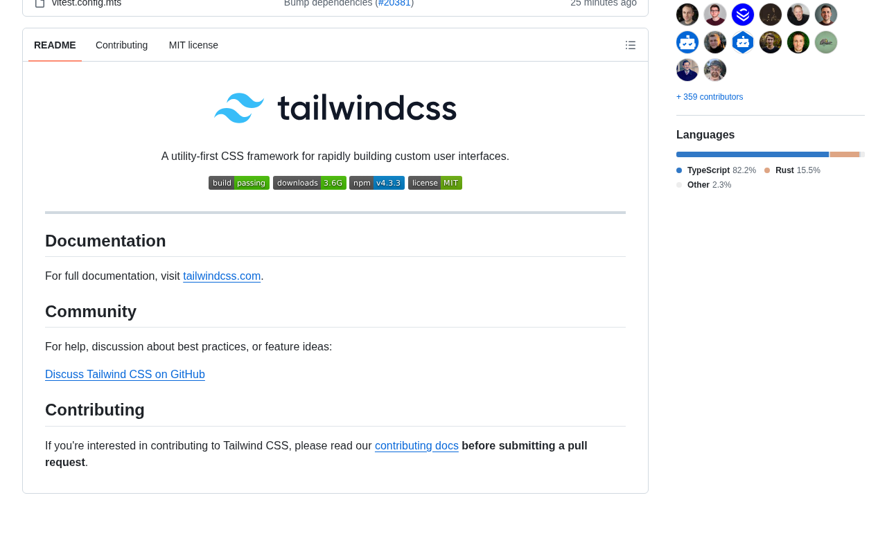 Tailwind CSS 项目详情