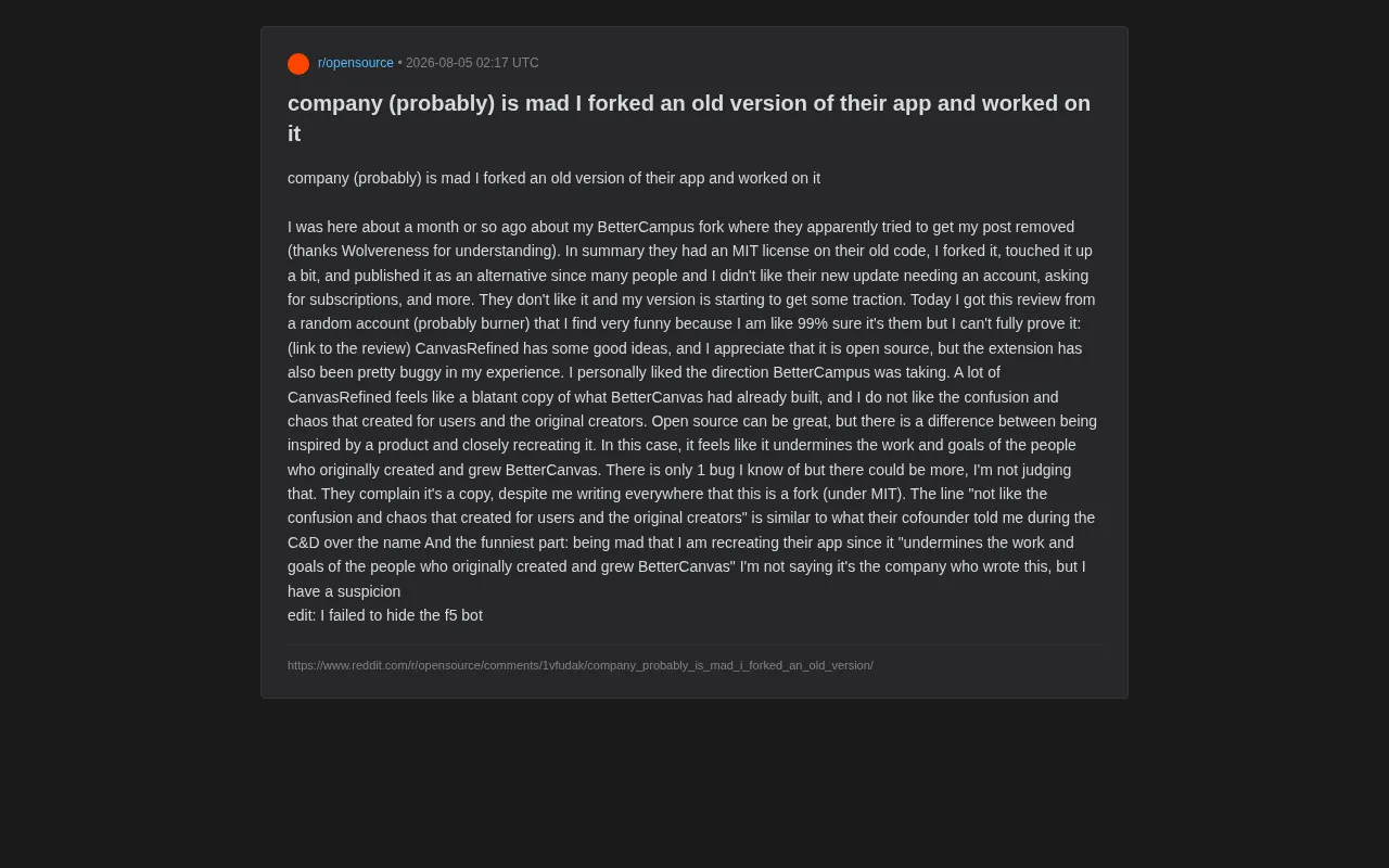 Smear Campaign Against a Legal MIT Fork? The Legal and Ethical Boundaries of Open Source Forking