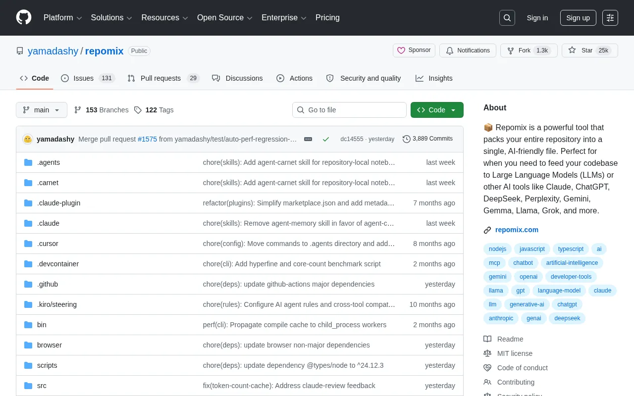 Repomix: A Powerful Tool for Packaging Entire Code Repositories into AI-Friendly Files