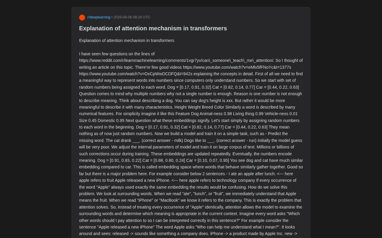 Transformer注意力机制详解:从词向量到QKV完整拆解
