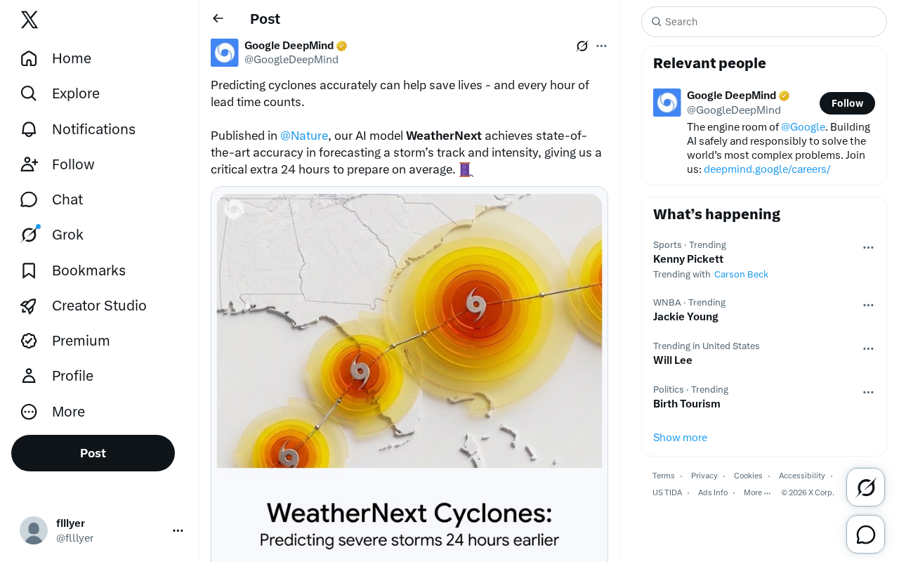 谷歌WeatherNext登Nature:AI气象模型预测台风路径领先24小时
