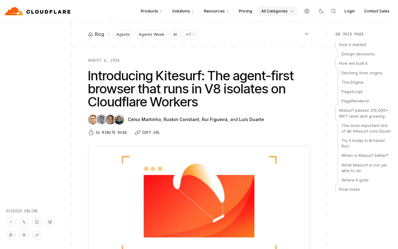 Kitesurf:专为AI Agent设计的V8 Isolate轻量浏览器解析