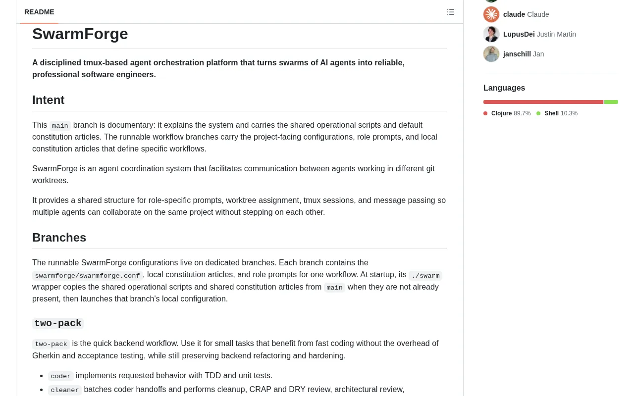 swarm-forge project details