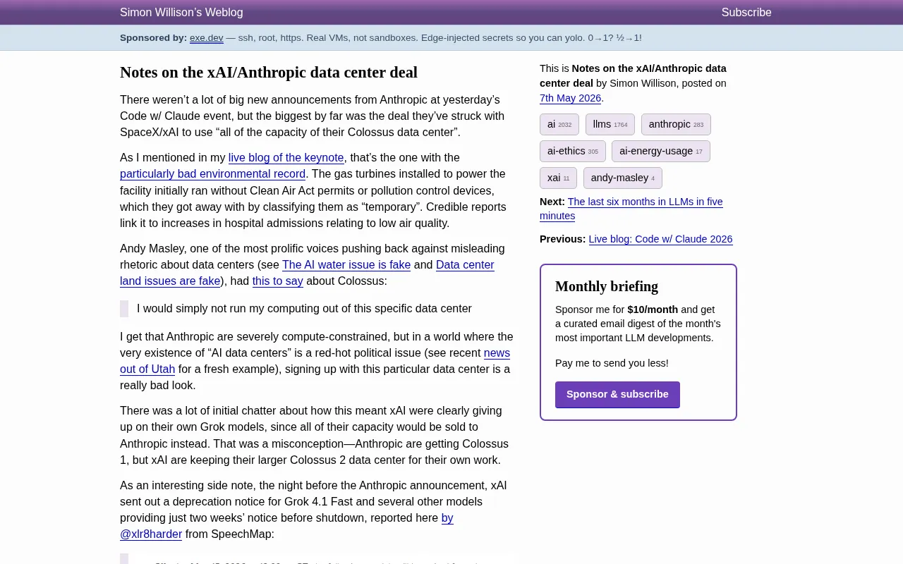 Anthropic Leases xAI Data Center: A Controversial Deal Driven by Compute Hunger