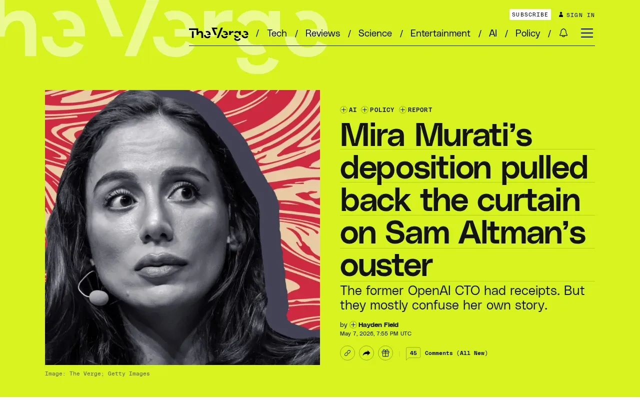 Mira Murati's Testimony Reveals the Truth Behind Altman's Firing from OpenAI