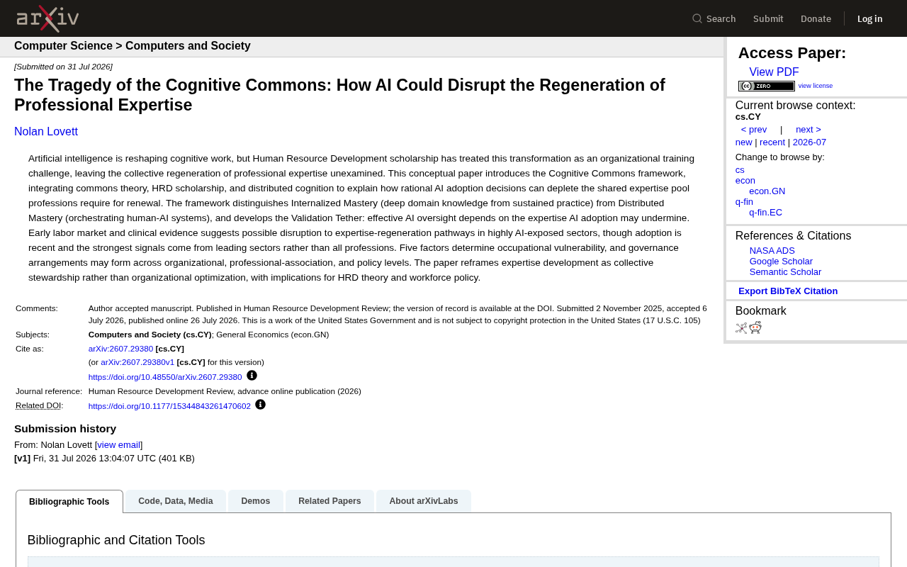The Tragedy of the Cognitive Commons: The Deep Crisis Facing Human Thinking in the AI Era