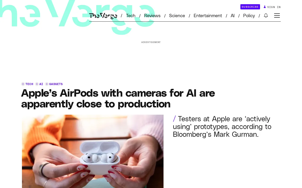 Apple's Camera-Equipped AirPods Approaching Mass Production: A Wearable Device Built for AI Perception