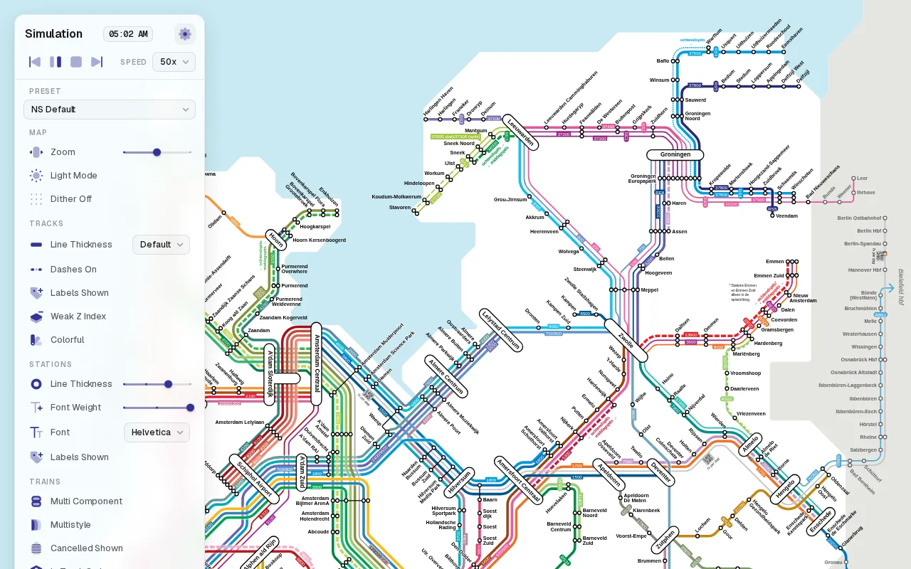 Dutch Train Map Simulator: Railway Visualization Powered by Open Data