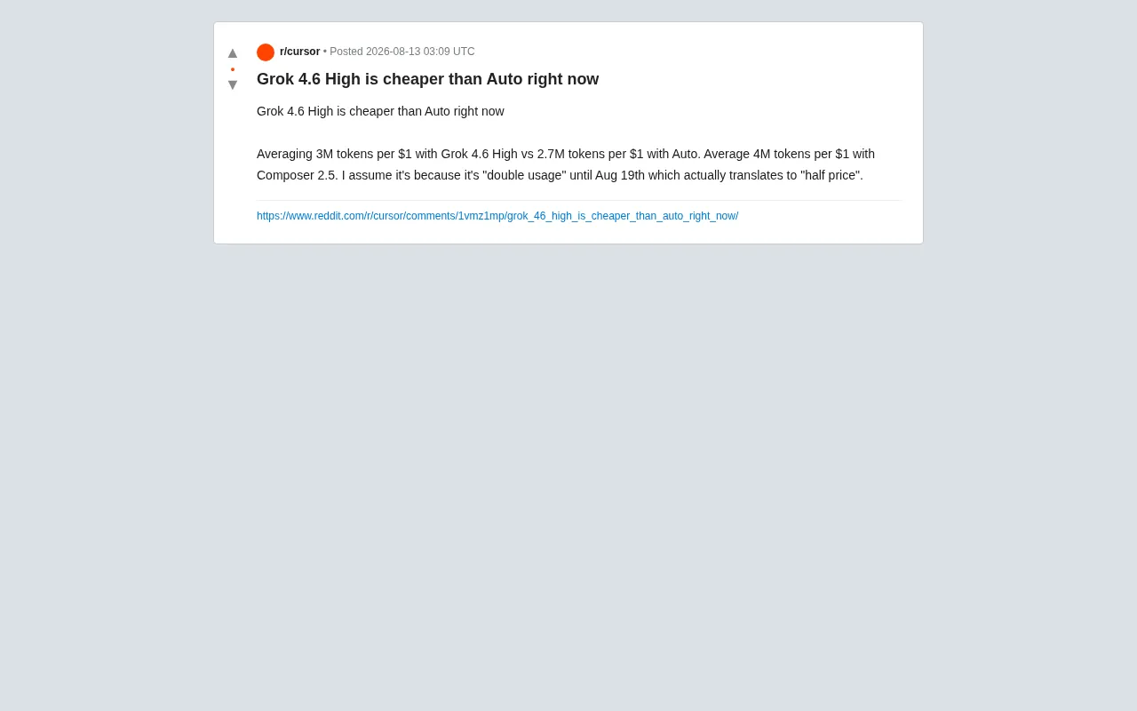 Grok 4.6 High Pricing Inversion: Why High Is Cheaper Than Auto