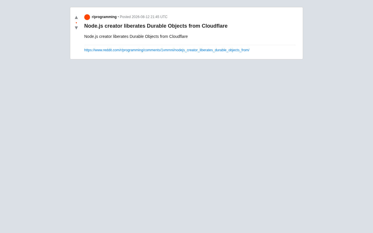 Ryan Dahl将Durable Objects带出Cloudflare:打破厂商锁定