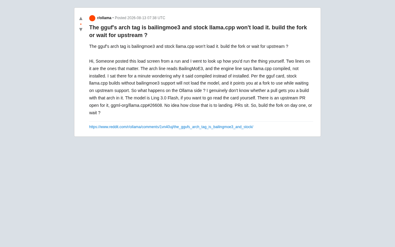 BailingMoE3架构无法加载?llama.cpp兼容问题与解决方案