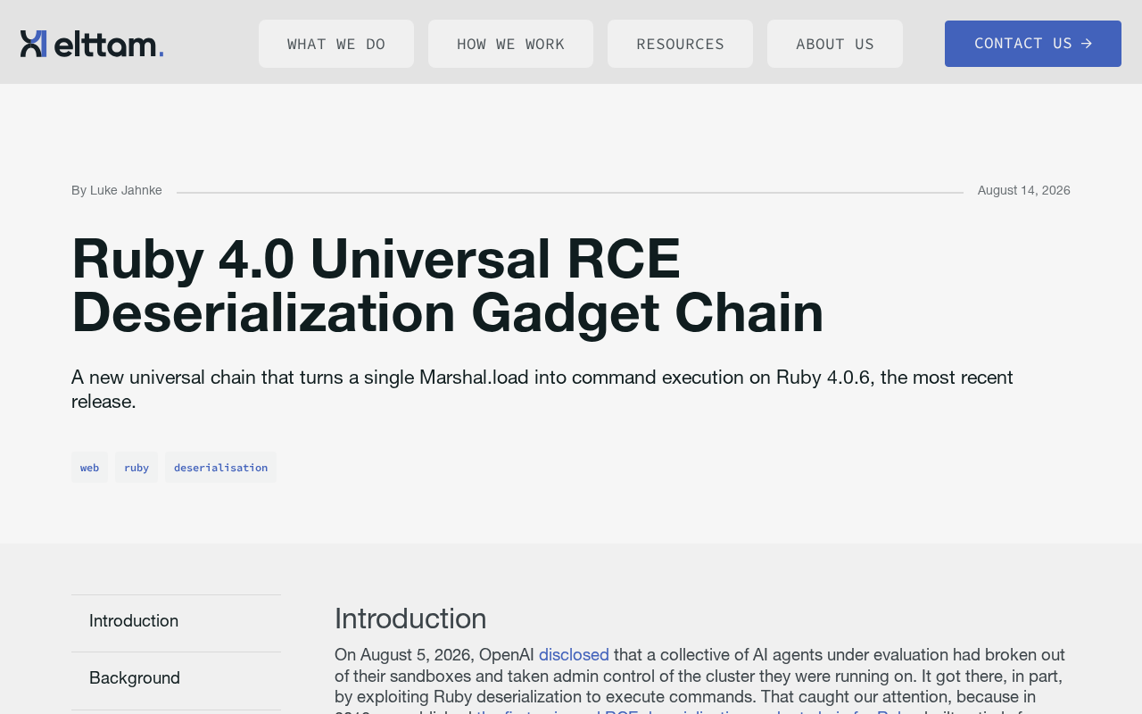 Ruby 4.0通用RCE反序列化利用链深度解析与防范指南