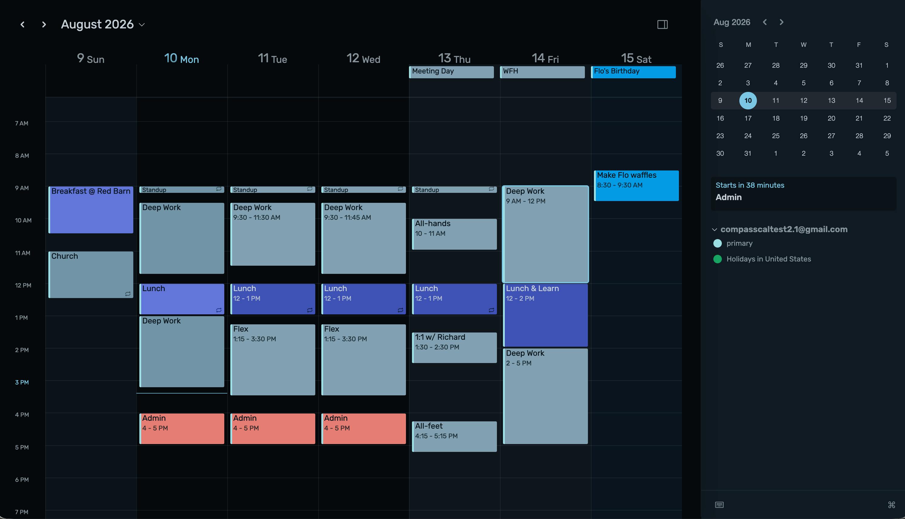 Compass Calendar 界面