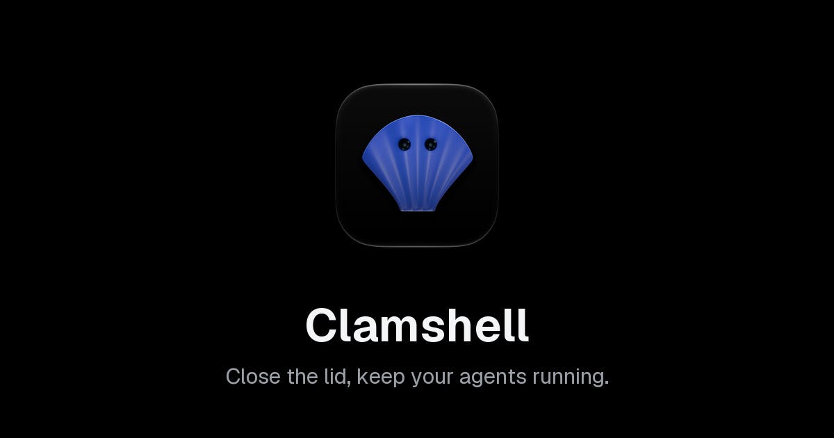 Clamshell:合上MacBook盖子不休眠,后台任务持续运行