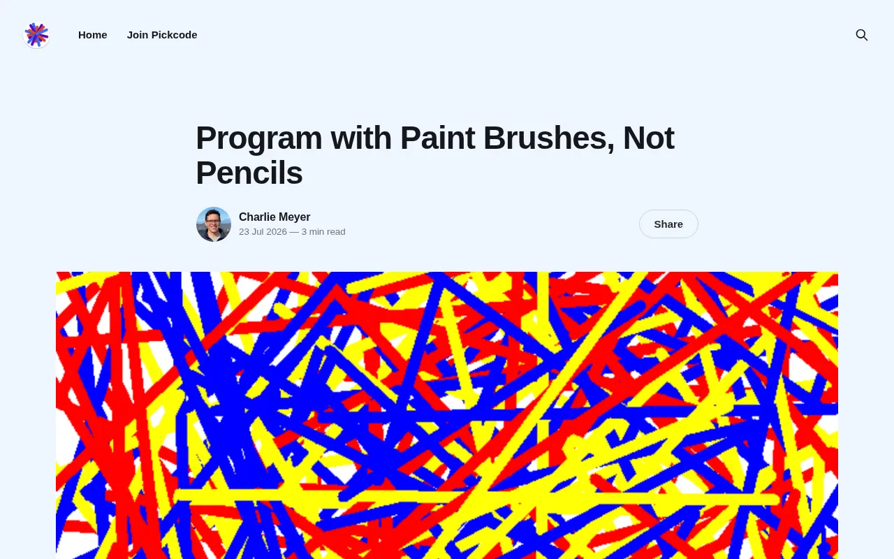 Programming with Paint Brushes, Not Pencils: A Mindset Shift for AI-Assisted Development