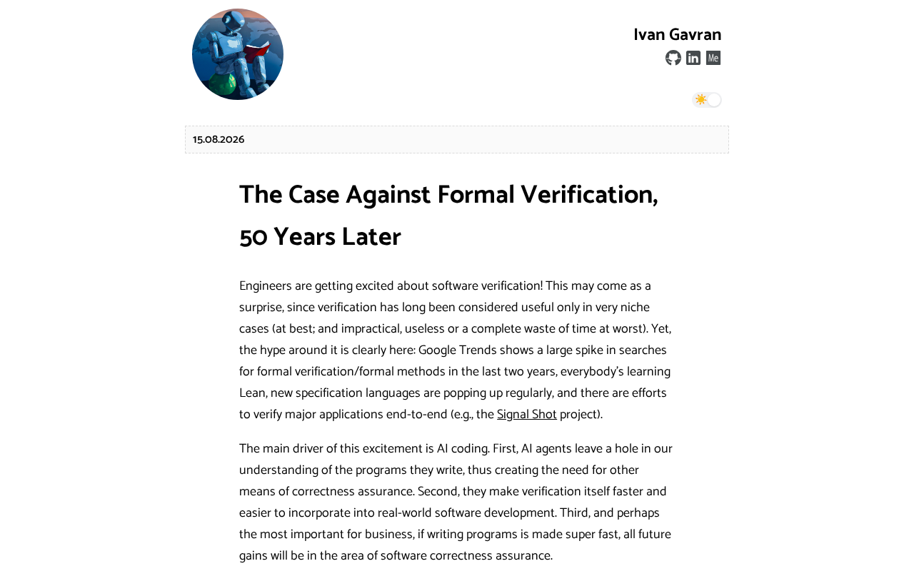 The Dilemma and Way Forward for Formal Verification: Lessons from 50 Years of Debate
