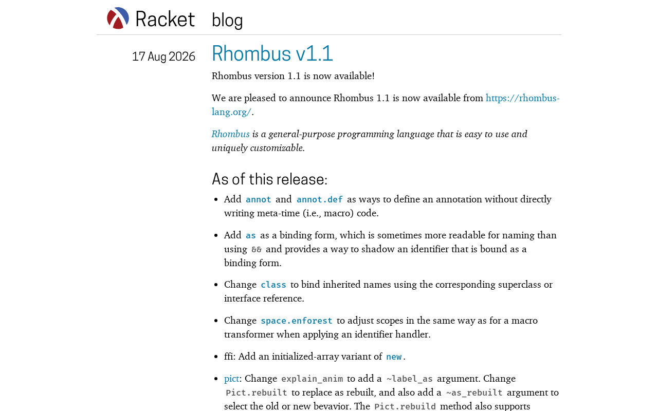 Rhombus编程语言1.1发布:基于Racket的现代语法探索