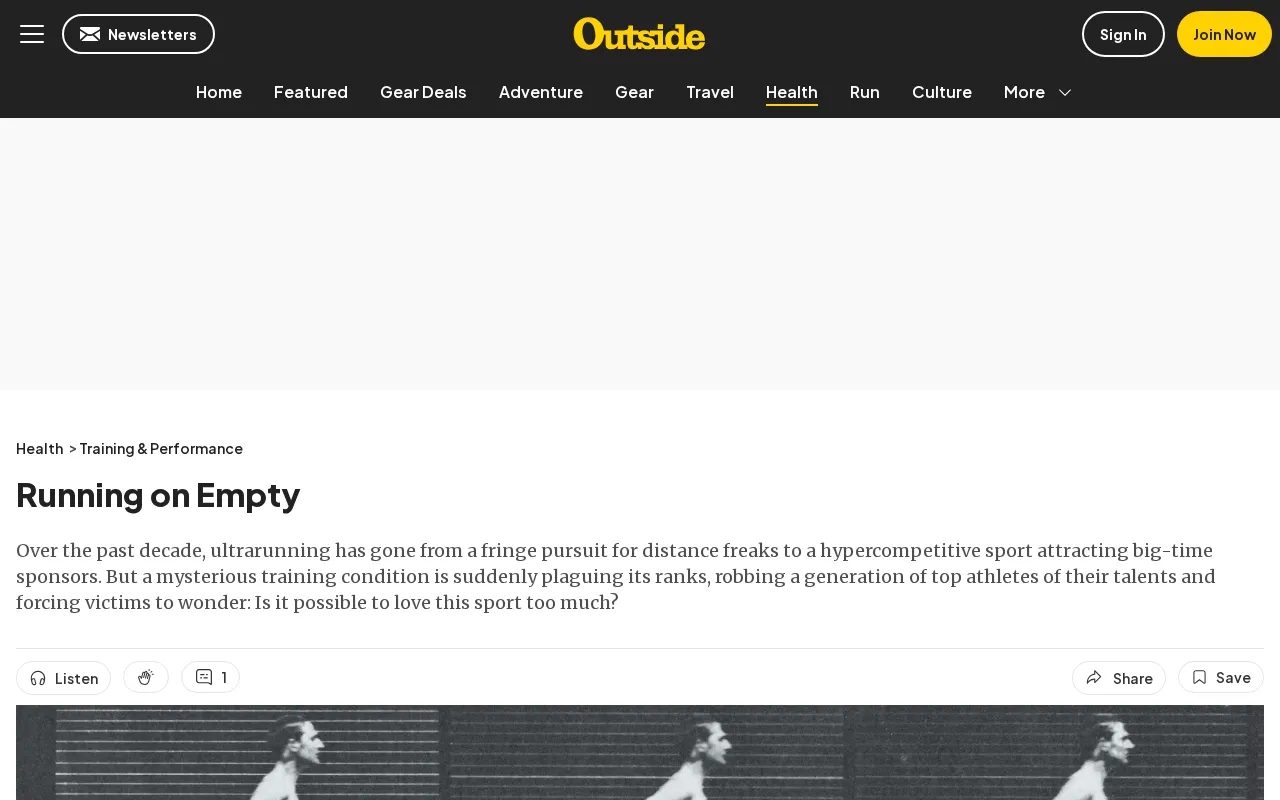 hackernews source: The Mysterious Syndrome Destroying Endurance Athletes