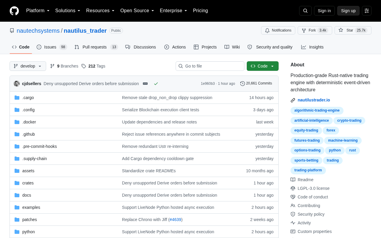 NautilusTrader: A Production-Grade Quantitative Trading Engine Built with Rust